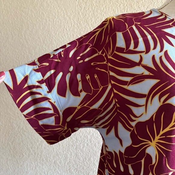 H&M tropical floral print blouse Size 8 - Picture 2 of 5